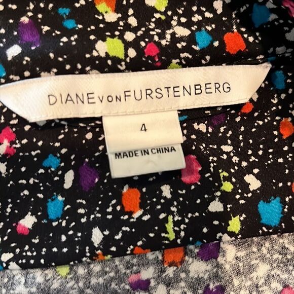 Diane von Fürstenberg multi colored confetti, Catherine silk dress, 4! - Picture 9 of 13